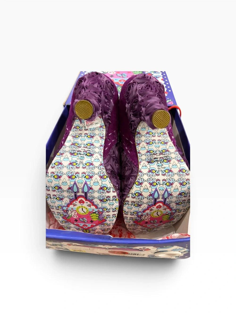 Irregular Choice Abigail’s Party Purple Rosette Boots EU 41 US 10 Rare